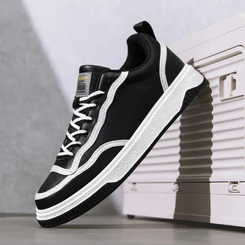 2023 Весна Новая мужская обувь Мода Повседневные кроссовки в корейском стиле Мужская трендовая обувь для скейтбординга Удобные кроссовки на платформе