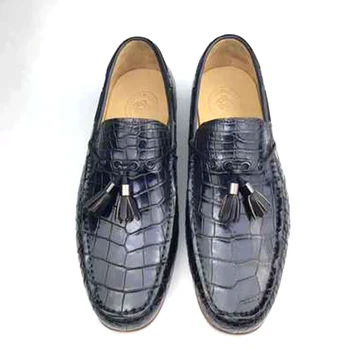 chue новое поступление крокодиловая обувь ручная деловая мода обувь для отдыха