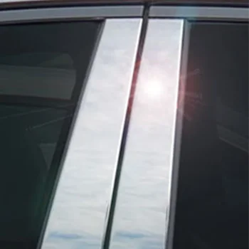6 шт. для Chevrolet Malibu Седан 2013 2014 2015 Столбы Крышка Отделки Окна Автомобиля Наклейки Колонна BC Серебристые Аксессуары