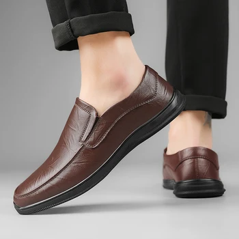 Мужская повседневная деловая обувь Удобная классическая обувь Мужская роскошная модная ходьба Легкая дышащая износостойкая весна 2023