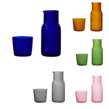 Прозрачный набор стеклянных чашек для конфет Простая термостойкая чашка для питьевого сока с кувшином для чая Бутылка для воды