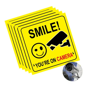5 листов в упаковке Вежливые знаки камеры Предупреждающие знаки безопасности для дома, бизнеса, двора или подъездной дорожки