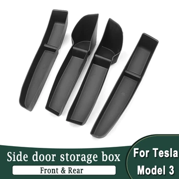 Для Tesla Model 3 2017-2022 Органайзер для дверного бокового лотка Водонепроницаемый ящик для хранения Индивидуальный дизайн Высококачественная коробка TPE Прямая установка