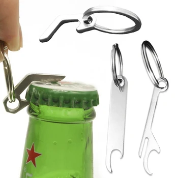 Многофункциональный портативный открывалка для пивных бутылок, подвески, кольцо, брелок, мини-карман, металлическая бутылка для напитков, консервный нож, кухонные гаджеты