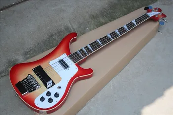 Высококачественная классическая 4-струнная бас-гитара, корпус цвета заката, бесплатная доставка