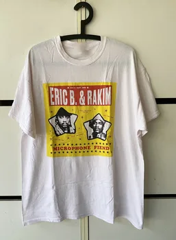 Vtg Eric B. & Rakim Band For Fans Хлопковая белая рубашка унисекс всех размеров C2185 с длинными рукавами
