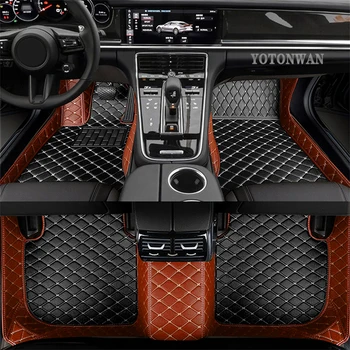  YOTONWAN Color Изготовленный на заказ кожаный автомобильный коврик 100% для Ford Focus Kuga Ecosport Explorer Mondeo Fiesta Mustang Авто Аксессуары