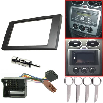 Для Ford Double DIN Stereo Facia Fitting Kit Адаптер проводки объемного звучания Панель переходной панели