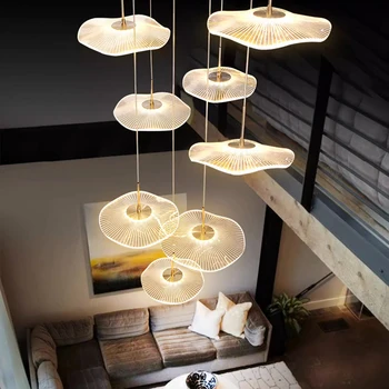 Современный домашний декор светодиодные светильники подвесные светильники для лестницы люстры для гостиной подвесной светильник внутреннее освещение