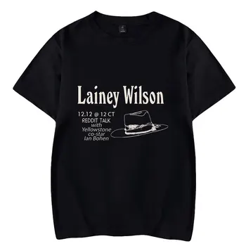 Lainey Wilson Merch Футболка с круглым вырезом и коротким рукавом Женская мужская футболка 2023 Повседневная модная одежда