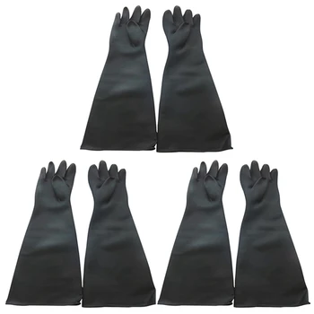 3X Пескоструйные перчатки для пескоструйной обработки Перчатки для шкафа 60X20 см