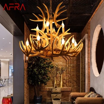 AFRA Современные потолочные люстры из оленьих рогов Креативный дизайн Лампа Подвесные светильники для домашней столовой Декор