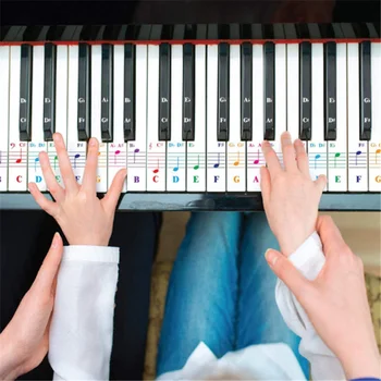61 клавиша пианино буквы ноты прозрачные наклейки на клавиатуру фортепиано ручной рулон съемный электронный пианино спектр стикер символ