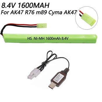 8,4 В 1600 мАч 2 / 3 А NiMH Аккумулятор Mini Tamiya Штекер и зарядное устройство для страйкбола Cyma AK47 AEG'S rosman Pulse R76 игрушки аксессуары