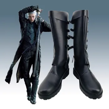 Yamato 5 Nelo Angelo Katana обувь Черные туфли из искусственной кожи Хэллоуин Карнавал Косплей Обувь Для Взрослых Женщин Мужские сапоги