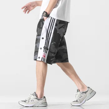 камуфляжные шорты Мужская мода летние тонкие карго свободные спортивные шорты за пять центов пляжные брюки большого размера