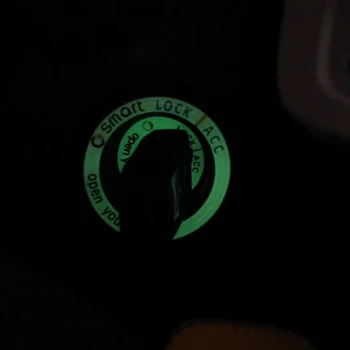  Автомобильная замочная скважина Украшение зажигания Кольцо Флуоресцентная 3D наклейка для Mercedes Smart 453 Fortwo Forfour Автомобильные аксессуары Ремонт интерьера