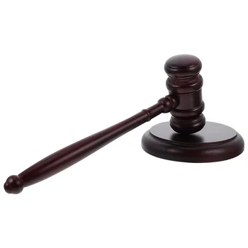 Зал суда Молоток Судья Молоток Деревянный аукцион ручной работы Звук Круглый блок Адвокат Ремесло