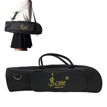 B-flat Trumpet Bag Прочная обычная сумка для рук через плечо (черная)