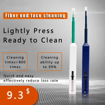 10PCS Ручка для чистки оптического волокна SC FC ST Очиститель фланцев оптического волокна Оборудование для очистки оптических модулей в один клик