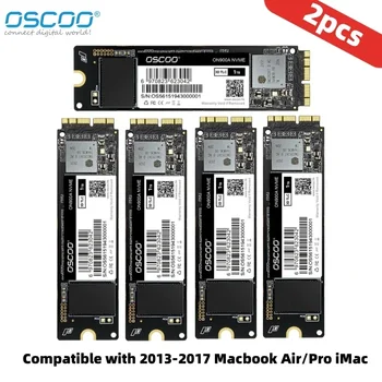 OSCOO 2PCS Совместим с 2013-2017 Macbook Air/Pro IMac Внутренний твердотельный накопитель A1466 A1465 A1502 A1398 NVME PCIE 3.0 Емкость обновления