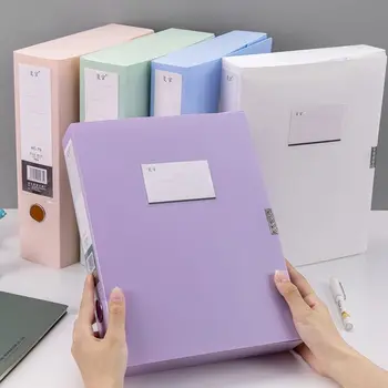 Morandi Color A4 File Organizer Box Пыленепроницаемый многофункциональный настольный ящик для хранения Утолщенный пластиковый пластиковый чехол для документов