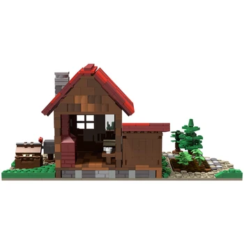 Moc Stardew Valley Фермерский дом DIY Строительные блоки Средневековый фермерский дом Замок Вид на улицу Блоки для игрушки для ребенка Подарки на день рождения